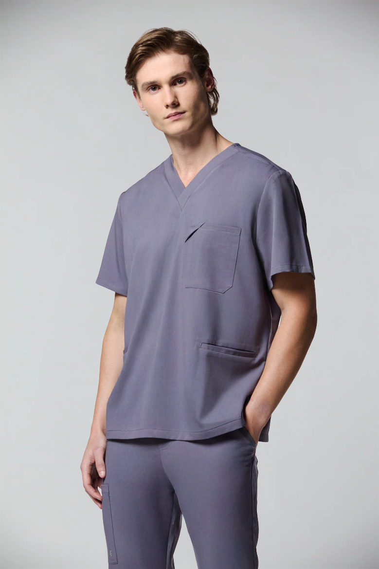 Soft Jatene Men's Scrub Top (black, green, gray, burgundy)