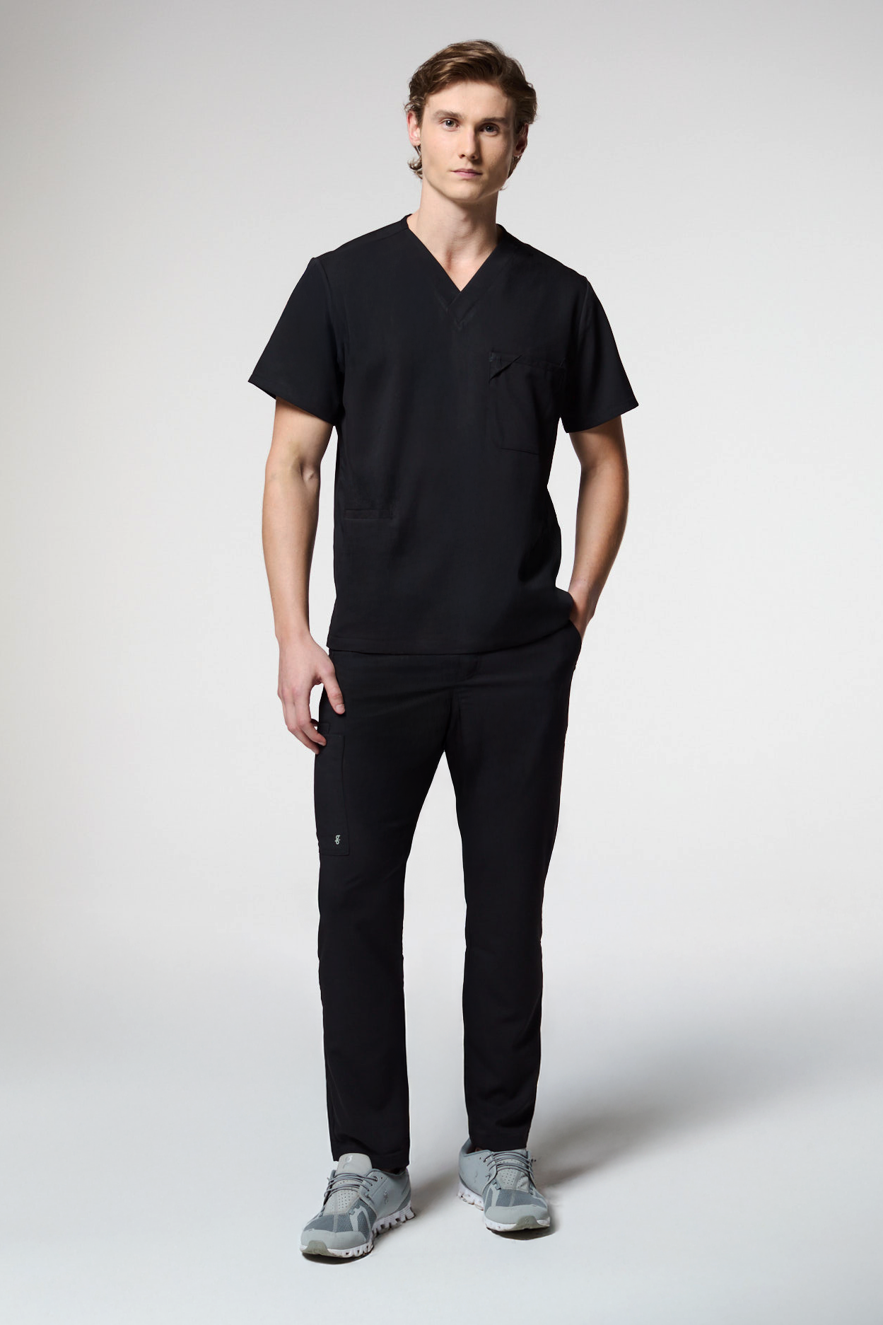 Soft Jatene Black Men's Scrub Set