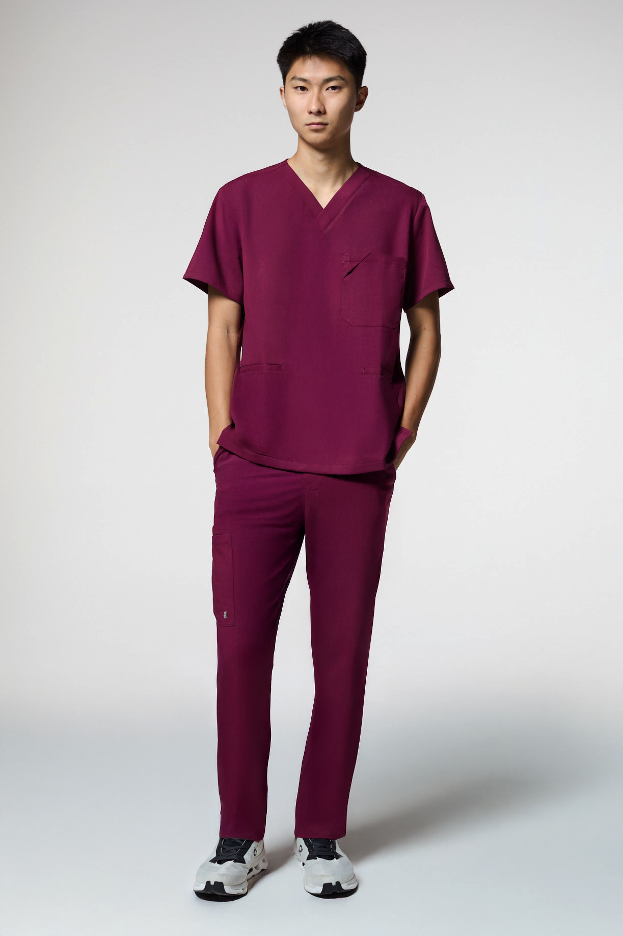 Soft Jatene Wine men's scrub set