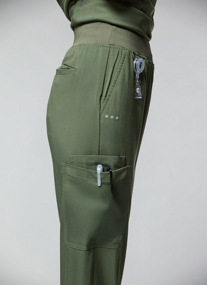 Soft Angelita Olive Green Women's Scrub Set