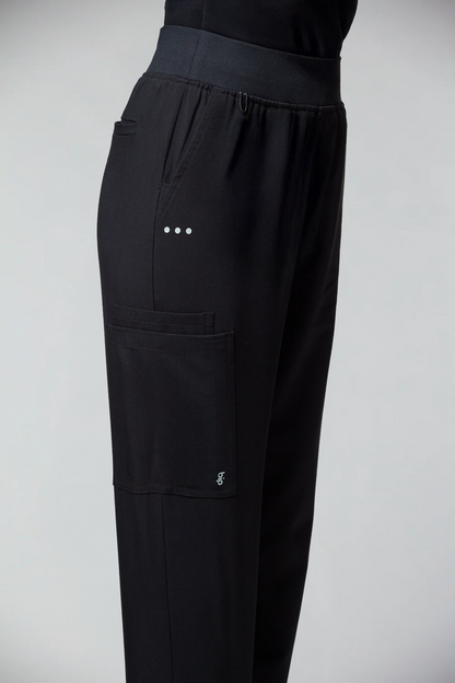 calça scrub feminina Soft Angelina Preto - Pijama Cirurgico