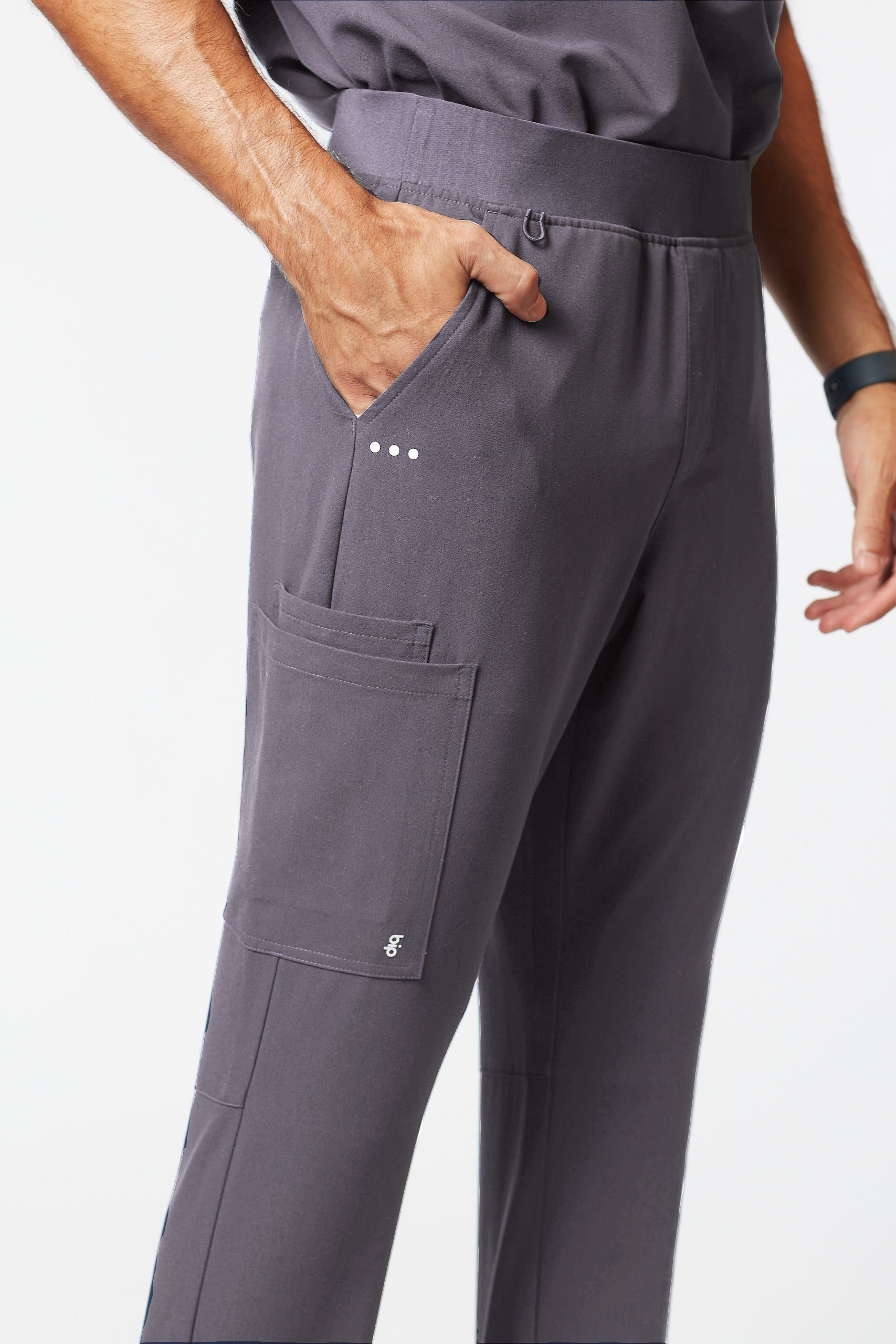 calça scrub masculina Soft Jatene Cinza - Pijama Cirurgico