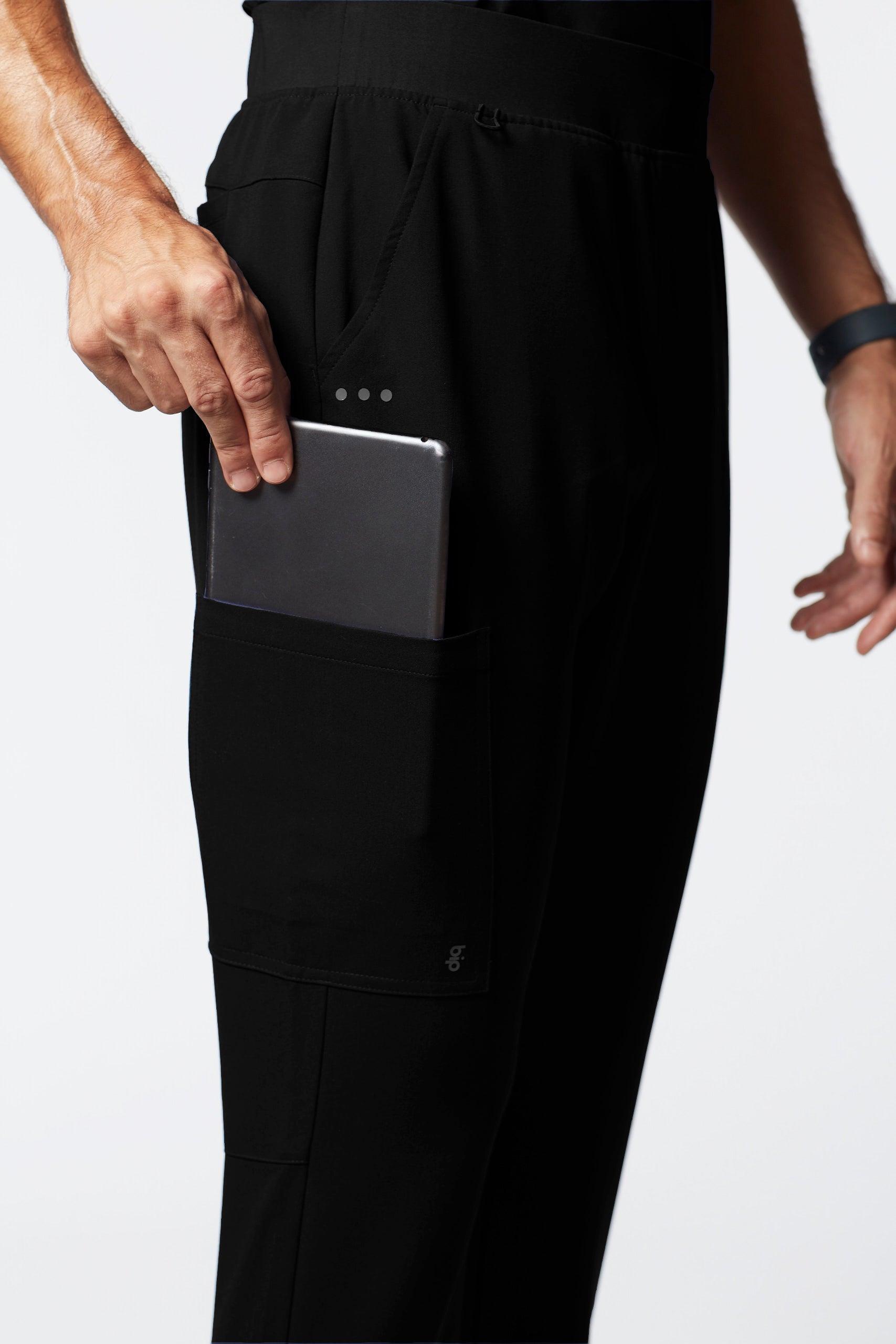 calça scrub masculina Soft Jatene Preto - Pijama Cirurgico