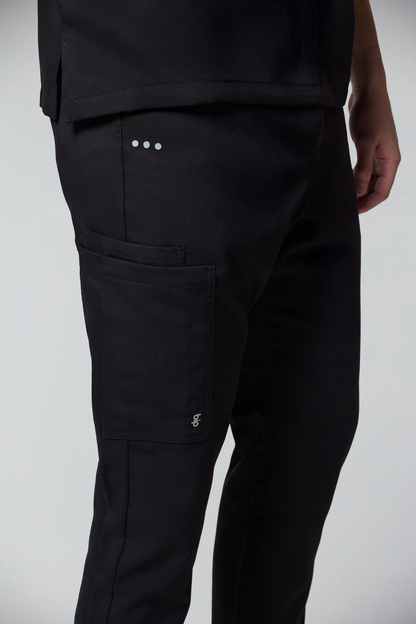 calça scrub masculina Soft Jatene Preto - Pijama Cirurgico