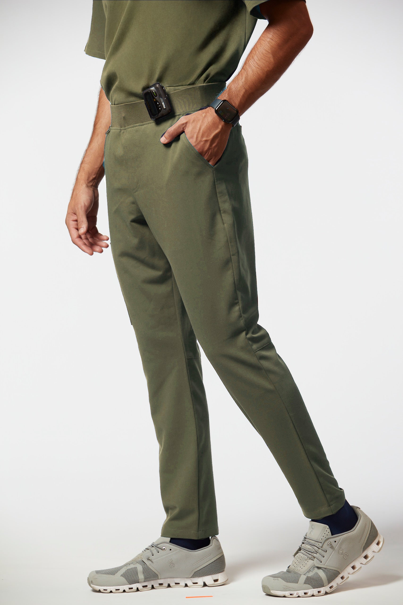 Jatene Men's Soft Scrub Set Olive Green