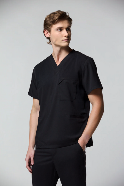 Soft Jatene Black Men's Scrub Set