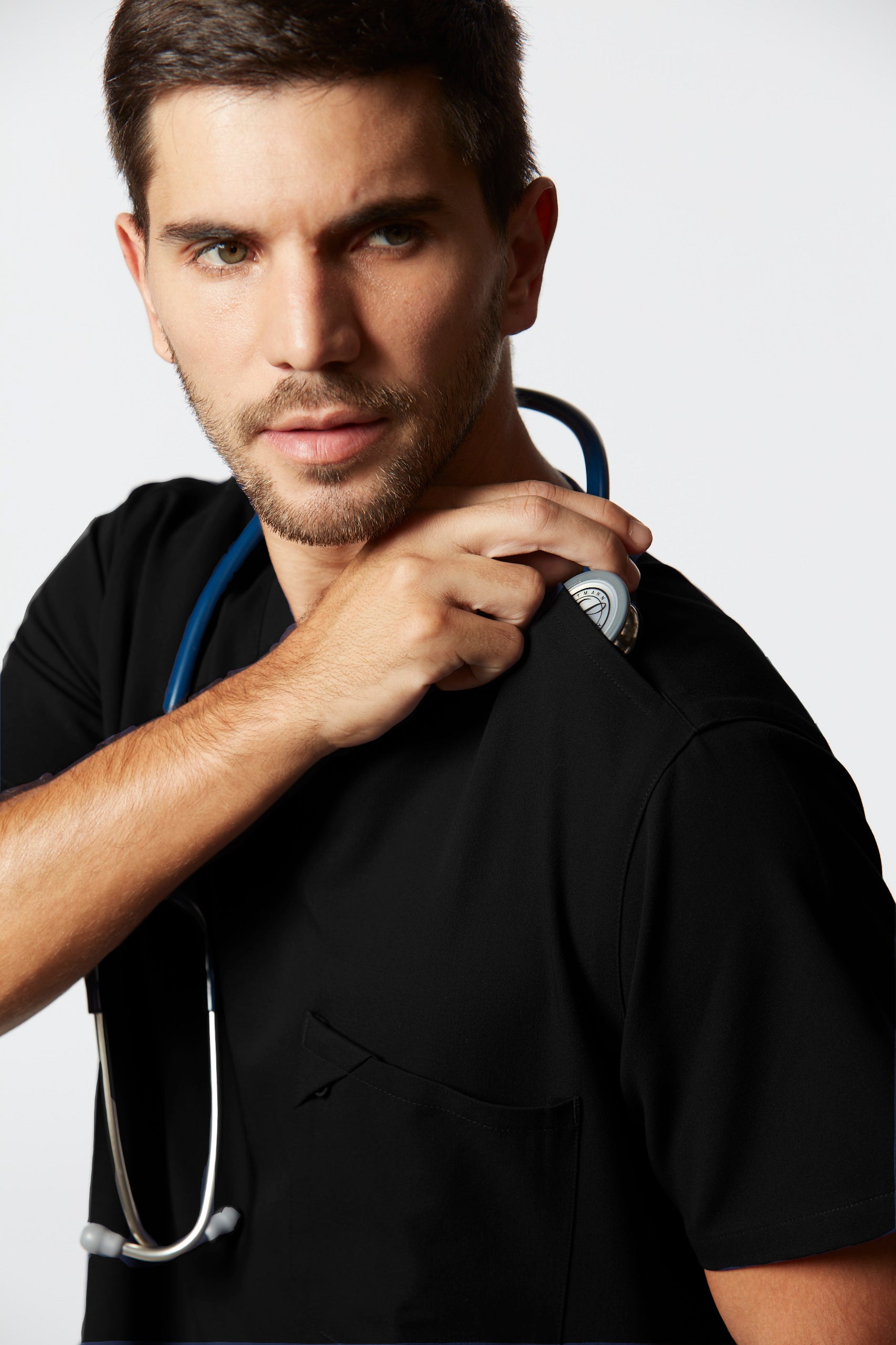 camiseta scrub masculina Soft Jatene Preto - Pijama Cirurgico