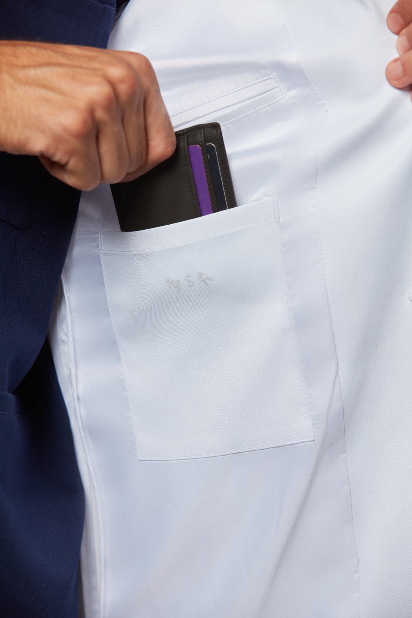 jaleco masculino Tech Fleming Branco - Elegante