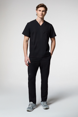 Soft Jatene Black Men's Scrub Set